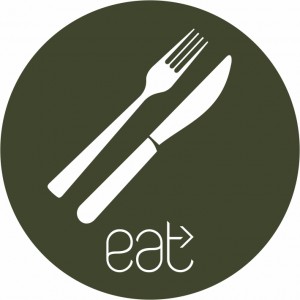 Naklejka "nóż widelec eat"