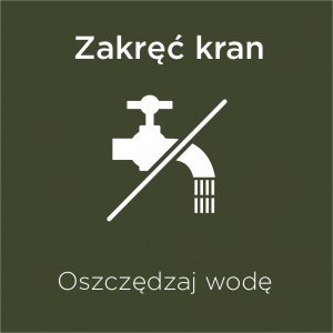 Naklejka "zakręć kran" 