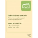 Ulotka A6 Potrzebujesz fakturę ? EN