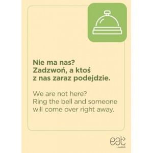 Ulotka A6 dwustronna Nie ma nas? Zadzwoń EN dzwonek
