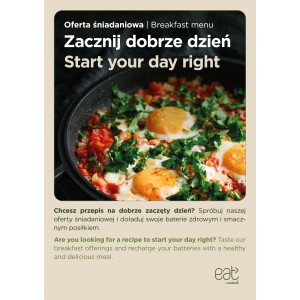 Plakat A4 Oferta śniadaniowa EN