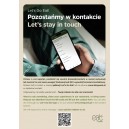 Plakat A4 Let's Go Eat! Pozostańmy w kontakcie EN