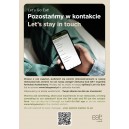 Ulotka A5 dwustronnaLet's Go Eat! Pozostańmy w kontakcie EN
