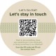Wobbler z uchwytem mocującym Let's Go Eat! Pozostańmy w kontakcie kod QR EN