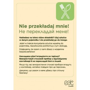 Ulotka A6 dwustronna Sztućce: Nie przekładaj mnie!! UA