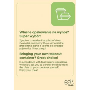 Ulotka A5 dwustronna Własne opakowania na wynos? Super wybór EN
