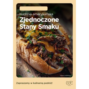 Plakat A1 zmywalny Kuchnia amerykańska potrawa