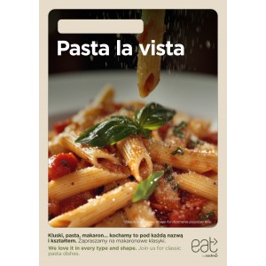 Plakat A4 zmywalny Pasta la vista ENG