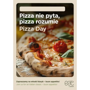 Plakat A4 zmywalny Pizza ENG