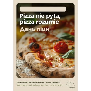 Plakat A4 zmywalny Pizza UA