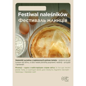 Plakat A4 zmywalny Festiwal naleśnik&oacute;w UA