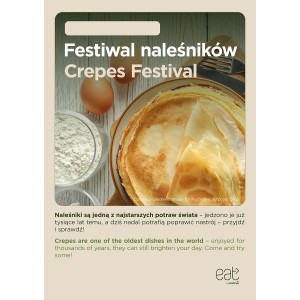 Plakat A1 zmywalny Festiwal naleśnik&oacute;w ENG