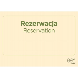 Plakat A4 poziom Rezerwacja