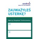 Naklejka zauważyłeś usterkę (Sodexo)