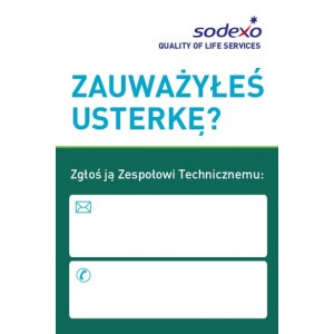 Naklejka zauważyłeś usterkę (Sodexo)