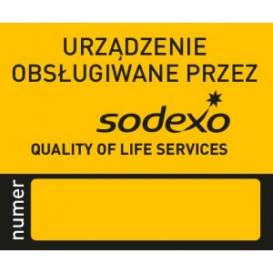 Naklejka urządzenie obsługiwane przez...