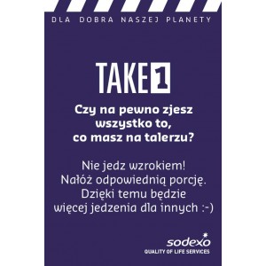 Naklejka TAKE1 "czy na pewno zjesz to wszystko..."