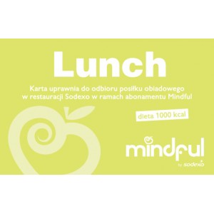 Karta lunch Mindful 1000 kcal