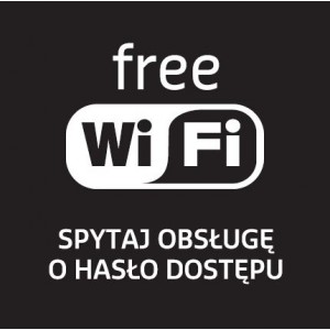 Naklejka free WiFi