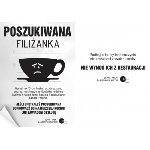 Ulotka A6 Zaginione naczynia filiżanka