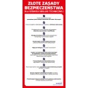 BHP-Naklejki Złote Zasady dla serwisu obsługi technicznej