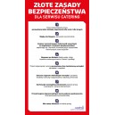 BHP-Naklejki Złote zasady dla serwisu catering