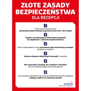 BHP-Złote zasady dla recepcji