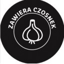 Naklejka "Zawiera czosnek"