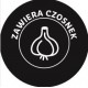 Naklejka "Zawiera czosnek"