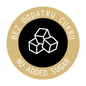 Naklejki "Bez dodatku cukru/No added sugar" eat