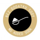 Naklejki "Bez dodatku sody/No added soda" eat