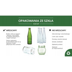 Tabliczka "Opakowania ze szkła"