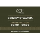 Tabliczka z godzinami otwarcia Sodexo