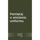 Naklejka pamiętaj o włożeniu uniformu