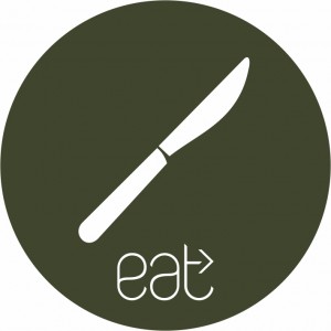 Naklejka "nóż eat"